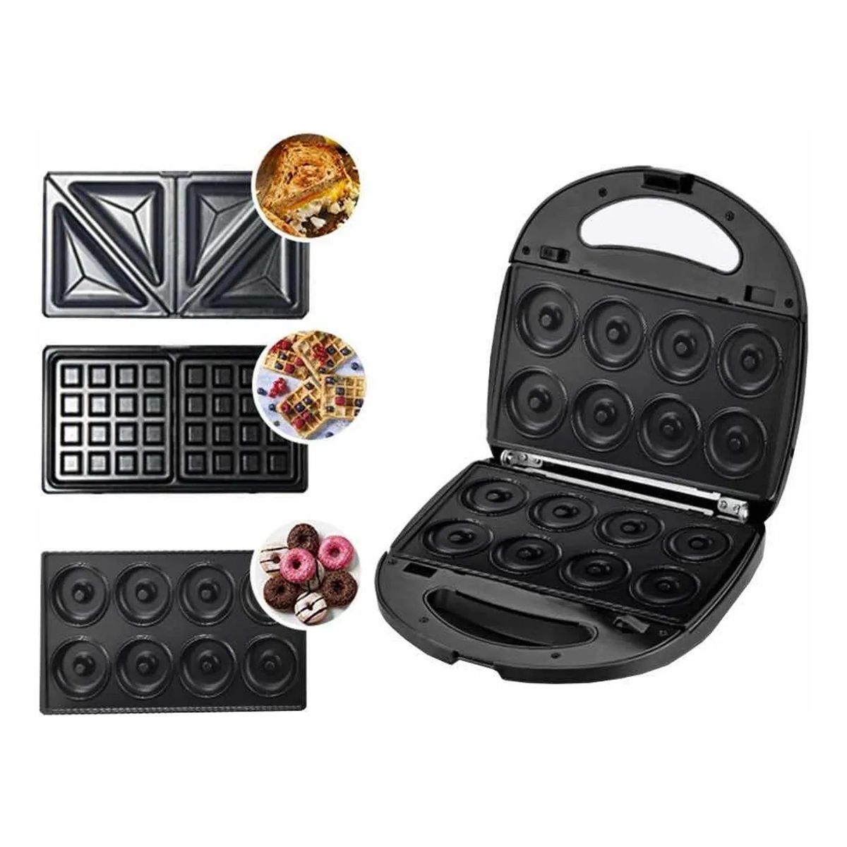 FINEZZA - Sandwichera placas intercambiables 3 en 1 Finezza FZ - 823W3-1 850 Watts
