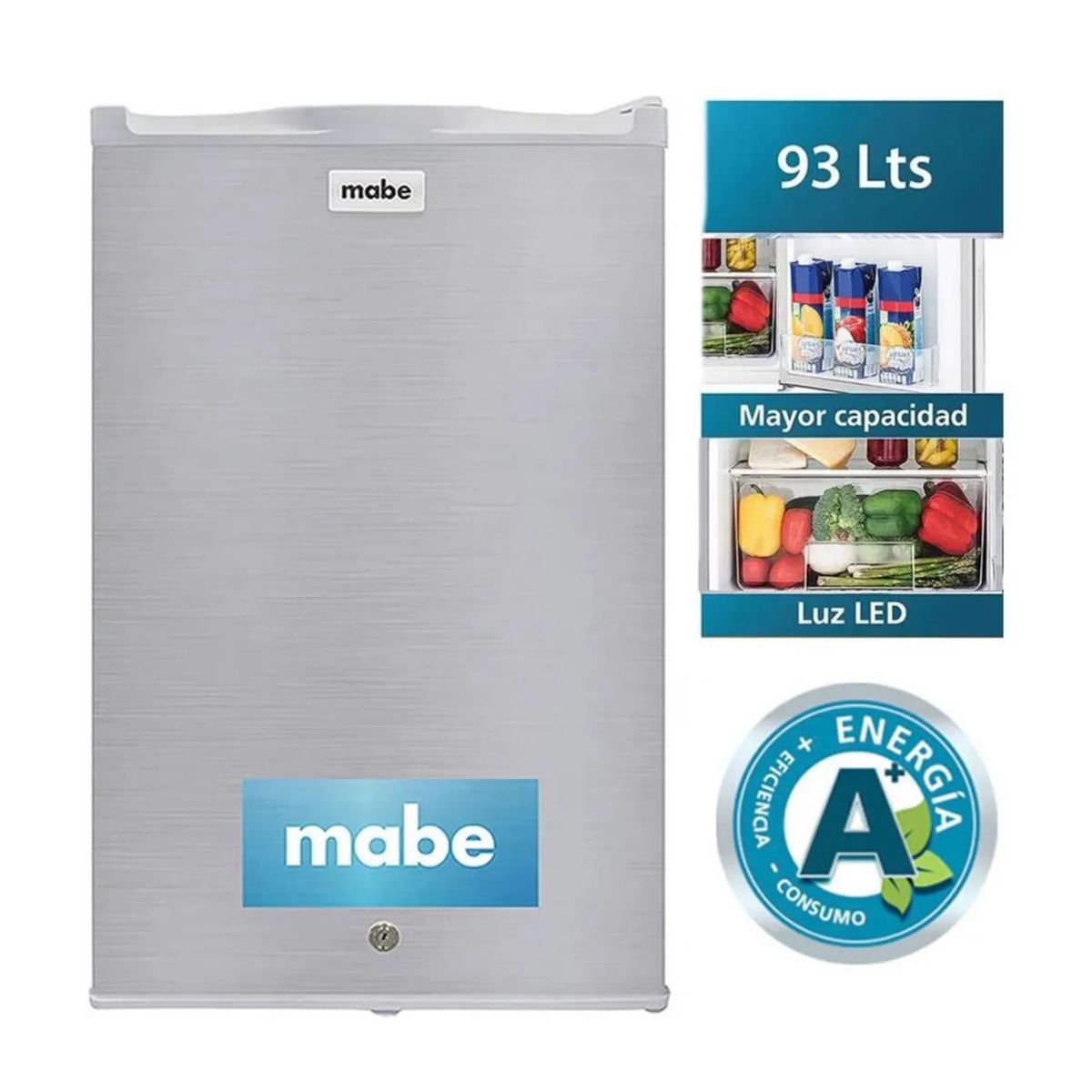MABE - Frigobar  MABE 93 Ltrs Netos Inox  - RMF04PRX0.