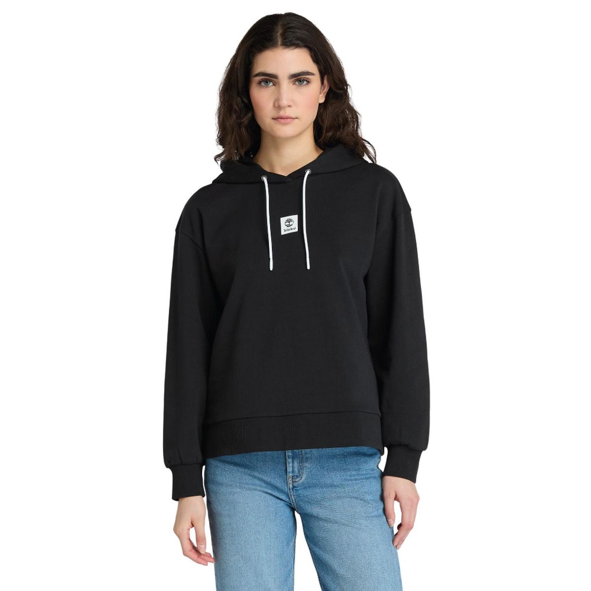 TIMBERLAND - Polera TIMBERLAND Stack Logo Loop Back Hoodie Mujer