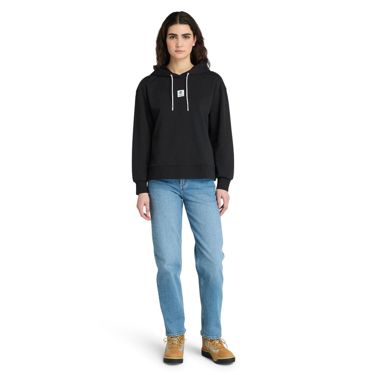TIMBERLAND - Polera TIMBERLAND Stack Logo Loop Back Hoodie Mujer