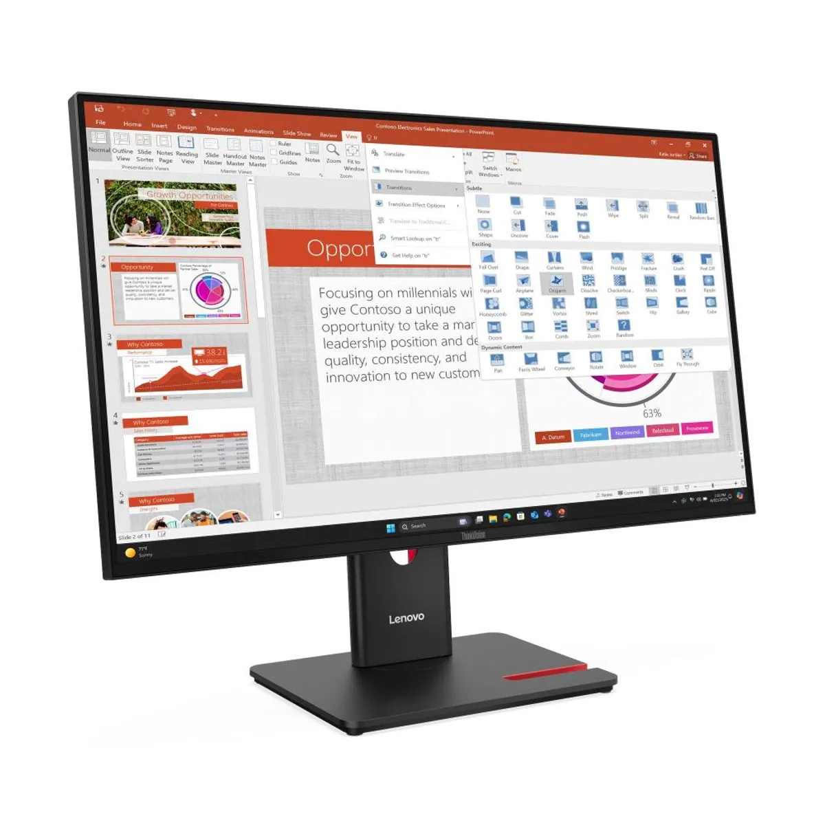 LENOVO - Monitor Lenovo ThinkVision T27-40