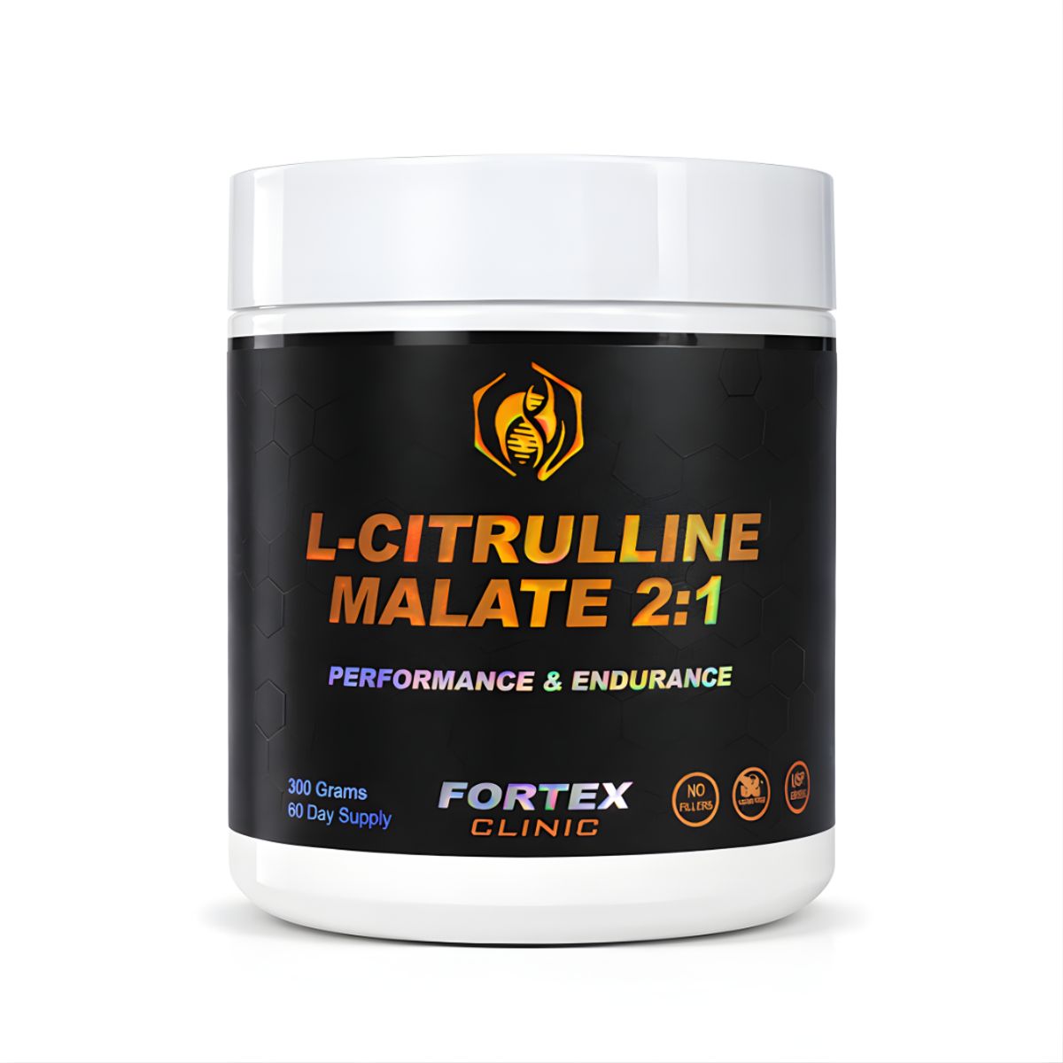 GENERICO - L - Citrulline Malate / Citrulina Malato 2:1 Fortex Clinic 300 g - 60 servicios