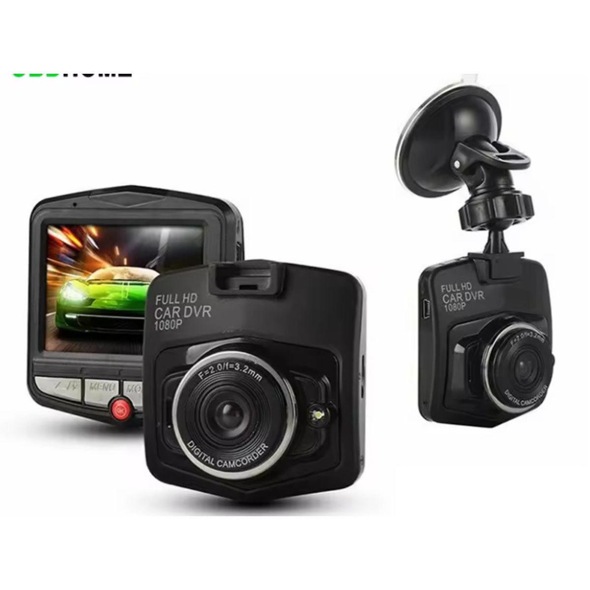 GENERICO - Cámara para Auto Full HD 1080P DVR Dash Cam con Pantalla LCD Grabación Continua y Soporte Vehicular