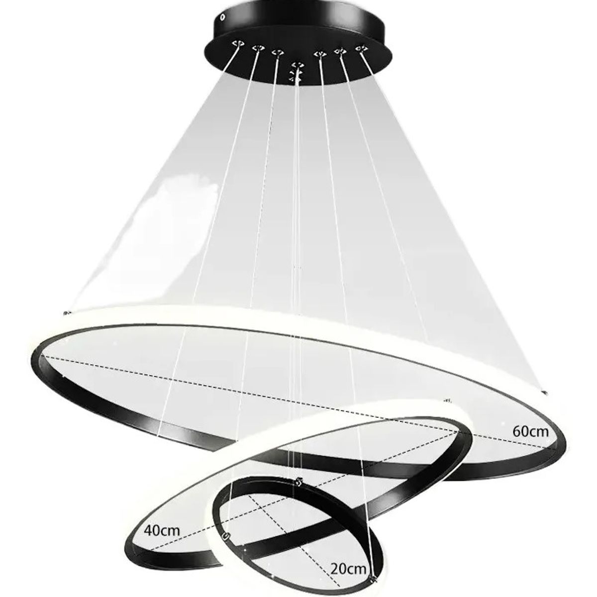 ANYHOGAR - Lámpara De Techo Led Colgante Iluminación Moderna Regulable