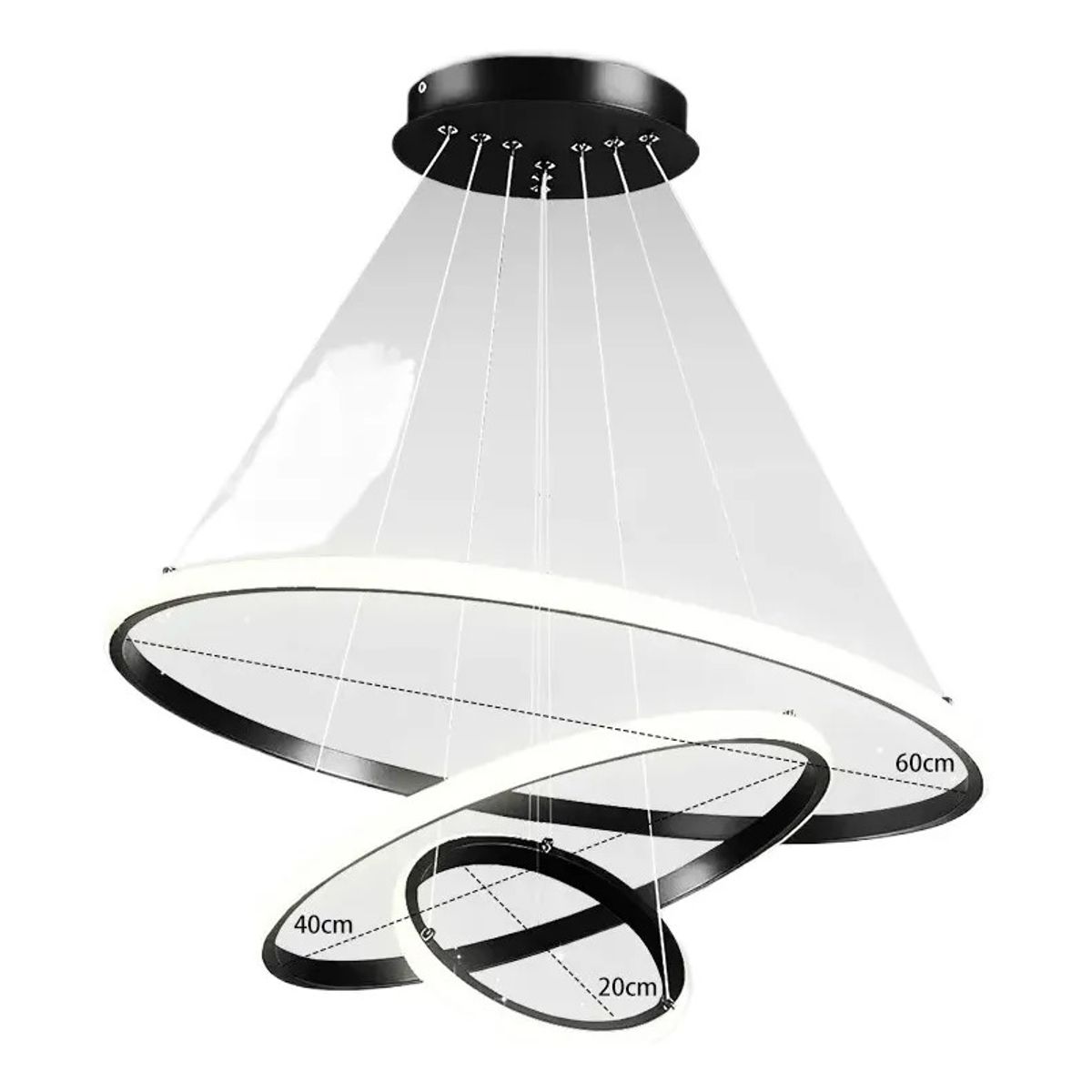 ANYHOGAR - Lámpara De Techo Led Colgante Iluminación Moderna Regulable