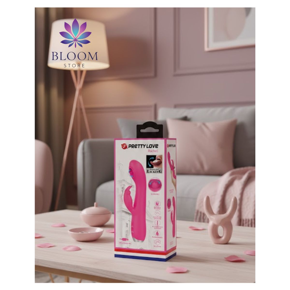 PRETTY LOVE - DISPOSITIVO ÍNTIMO DE MOVIMIENTO Y VIBRACIÓN CON TECNOLOGÍA IMPERMEABLE