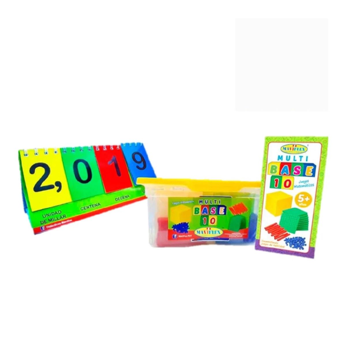 GENERICO - kit Juego Matemático base 10 en táper Con Anillado 