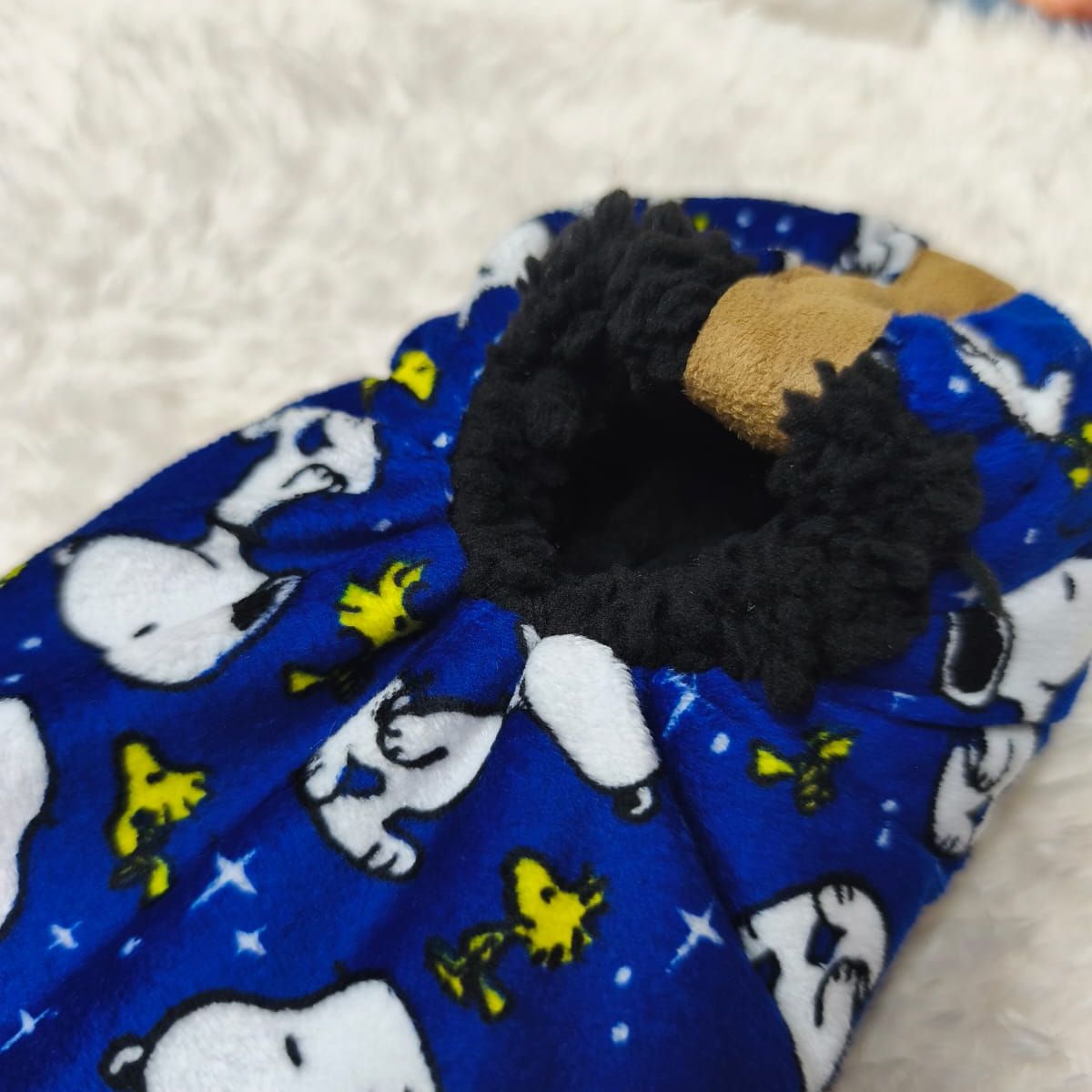 SNOOPY - Pantuflas  de Terciopelo Snoopy Talla M - L -XL