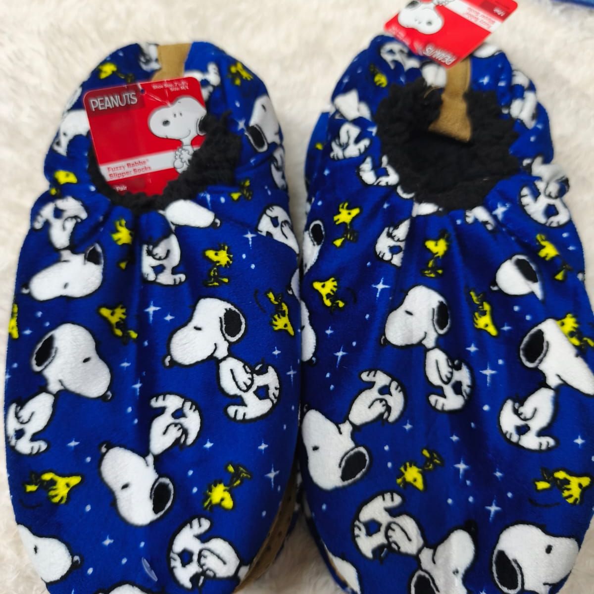 SNOOPY - Pantuflas  de Terciopelo Snoopy Talla M - L -XL