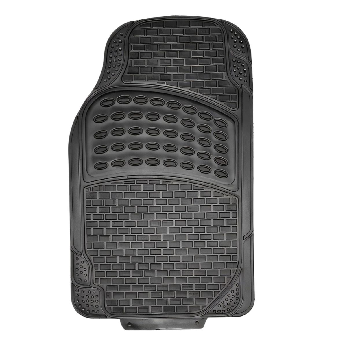 GENERICO - Set Piso Protector Ligero De Alfombrilla Universal  Negro 3Pcs