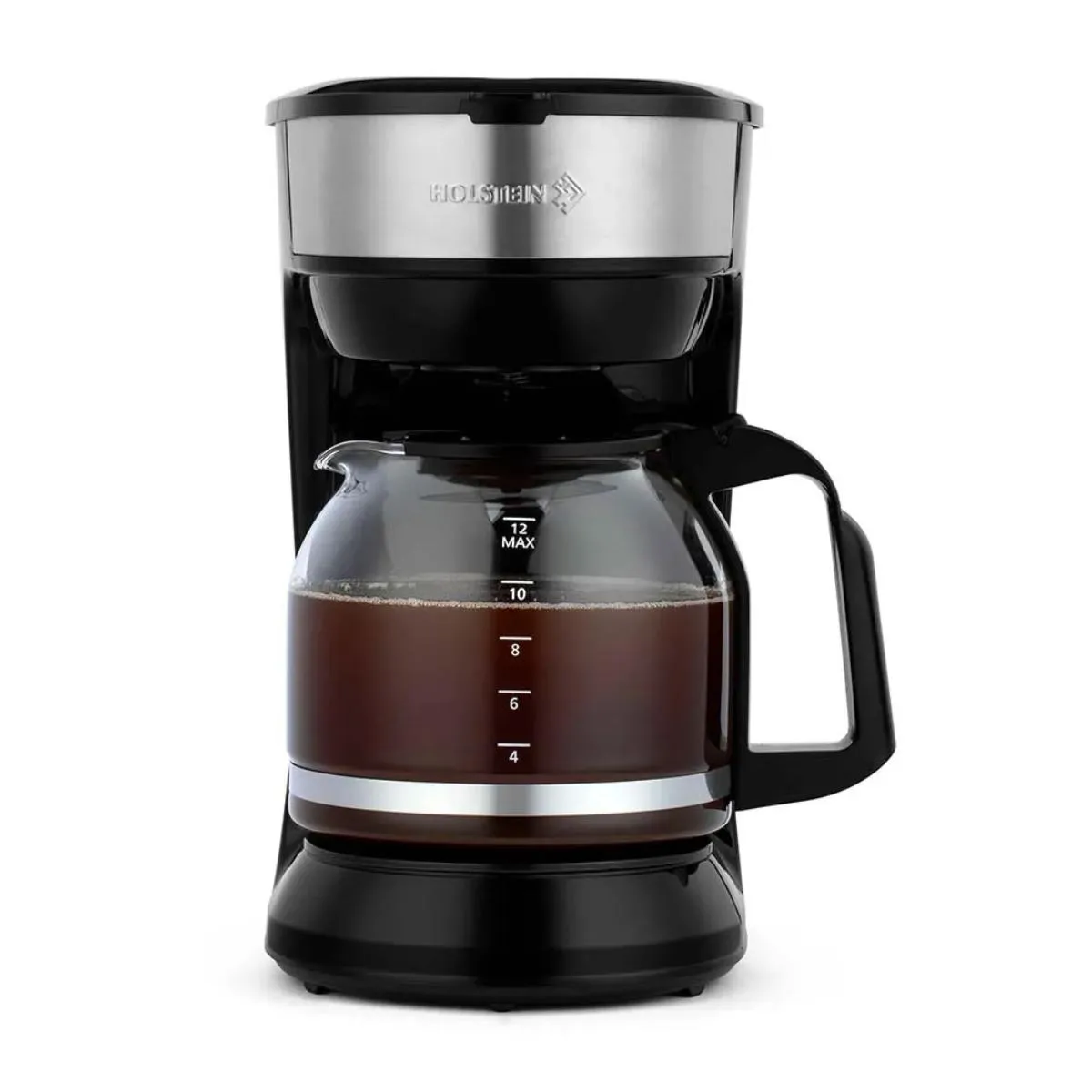HOLSTEIN HOUSEWARES - Cafetera Holstein HH09101014SS de 12 Tazas con Filtro de Cono Extraíble