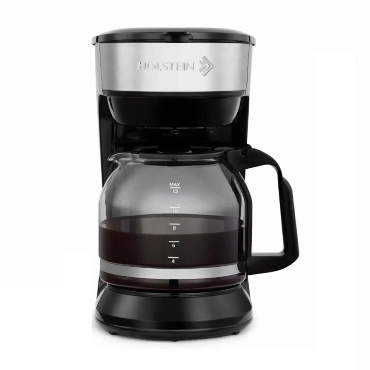 HOLSTEIN HOUSEWARES - Cafetera Holstein HH09101014SS de 12 Tazas con Filtro de Cono Extraíble