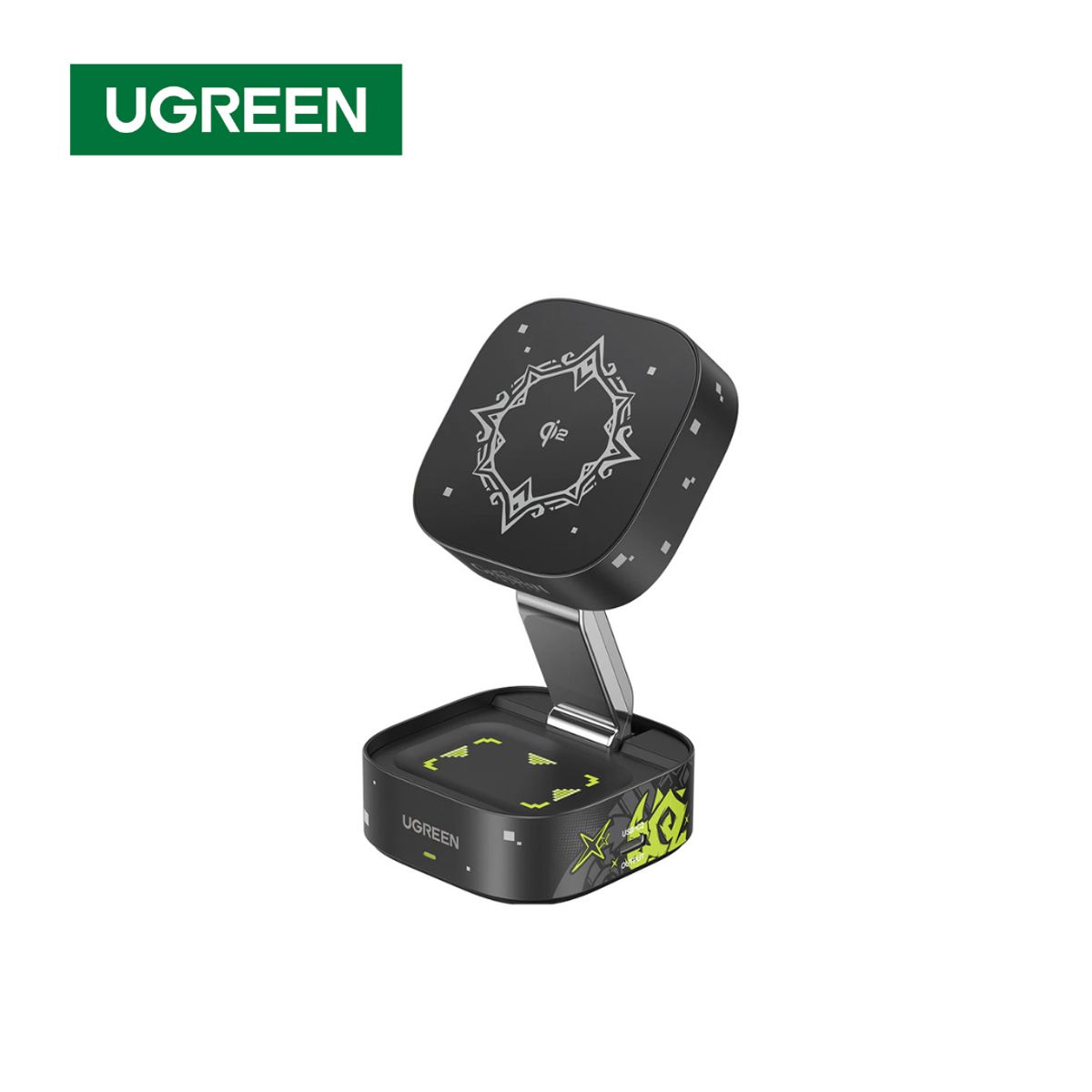 UGREEN - Cargador 2 En 1 Edición Genshin Carga Rapida 15W Iman Potente Para iPhone Apple Watch Audifonos