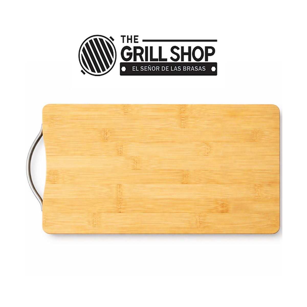 Tabla de Cocina de Bambú con Mango de Acero, marca THE GRILL SHOP - Foto Principal