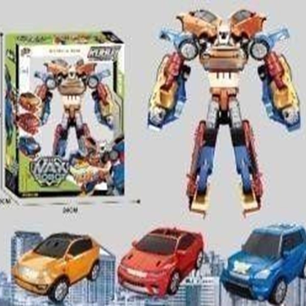 GENERICO - Set 3 en 1 Autos Transformables