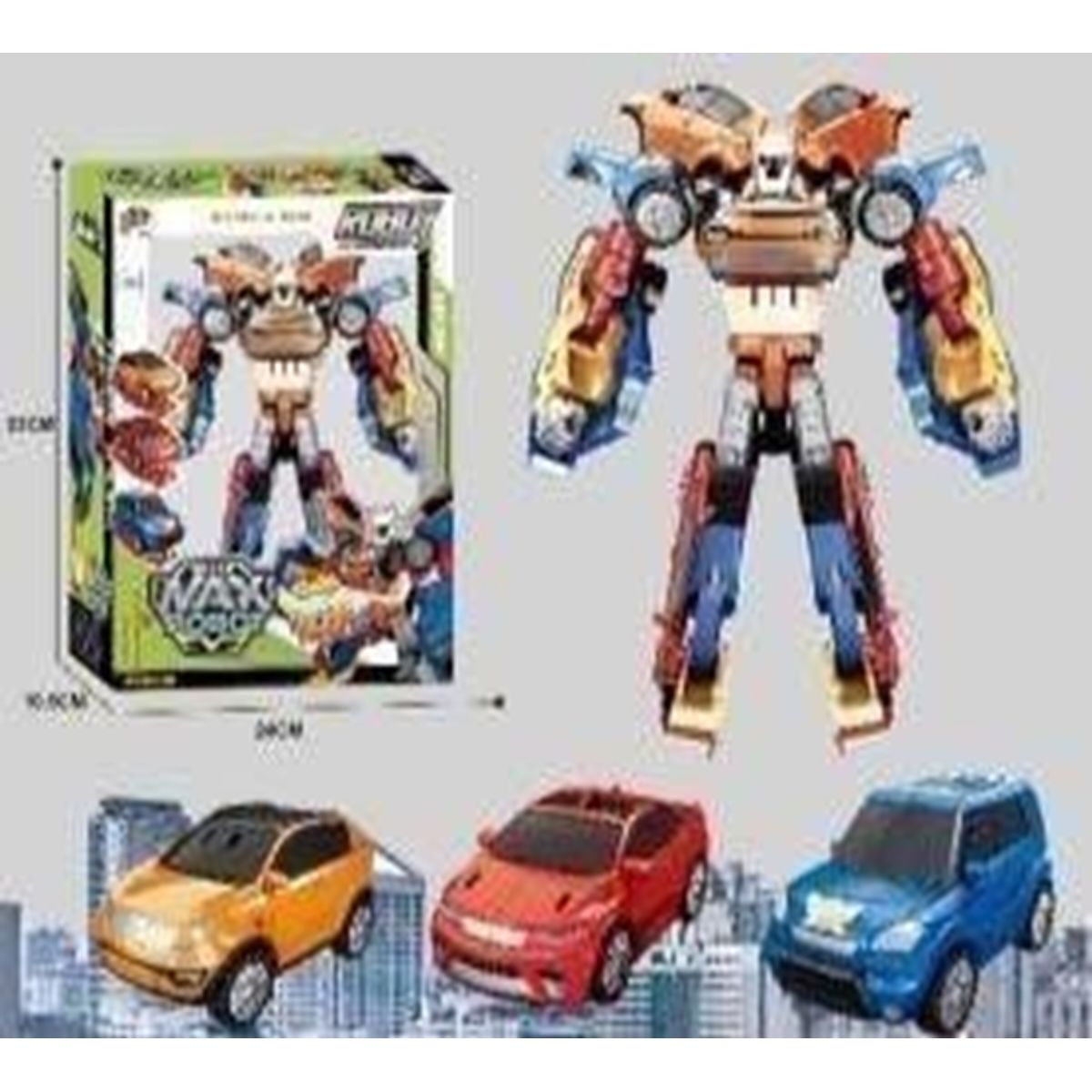 GENERICO - Set 3 en 1 Autos Transformables