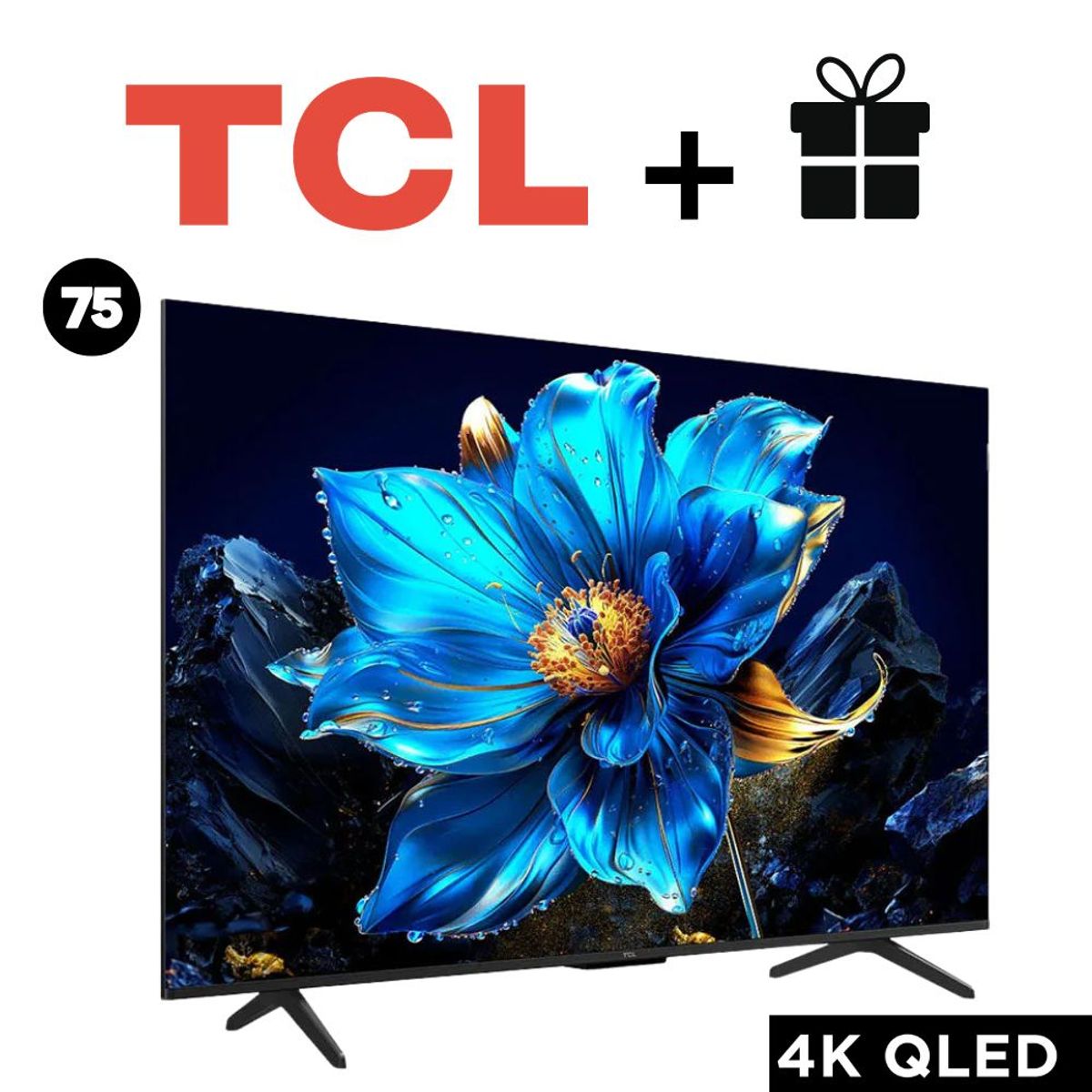 TCL - TELEVISOR 75" TCL QLED 4K UHD SMART TV MOD 75T6C  + REGALO