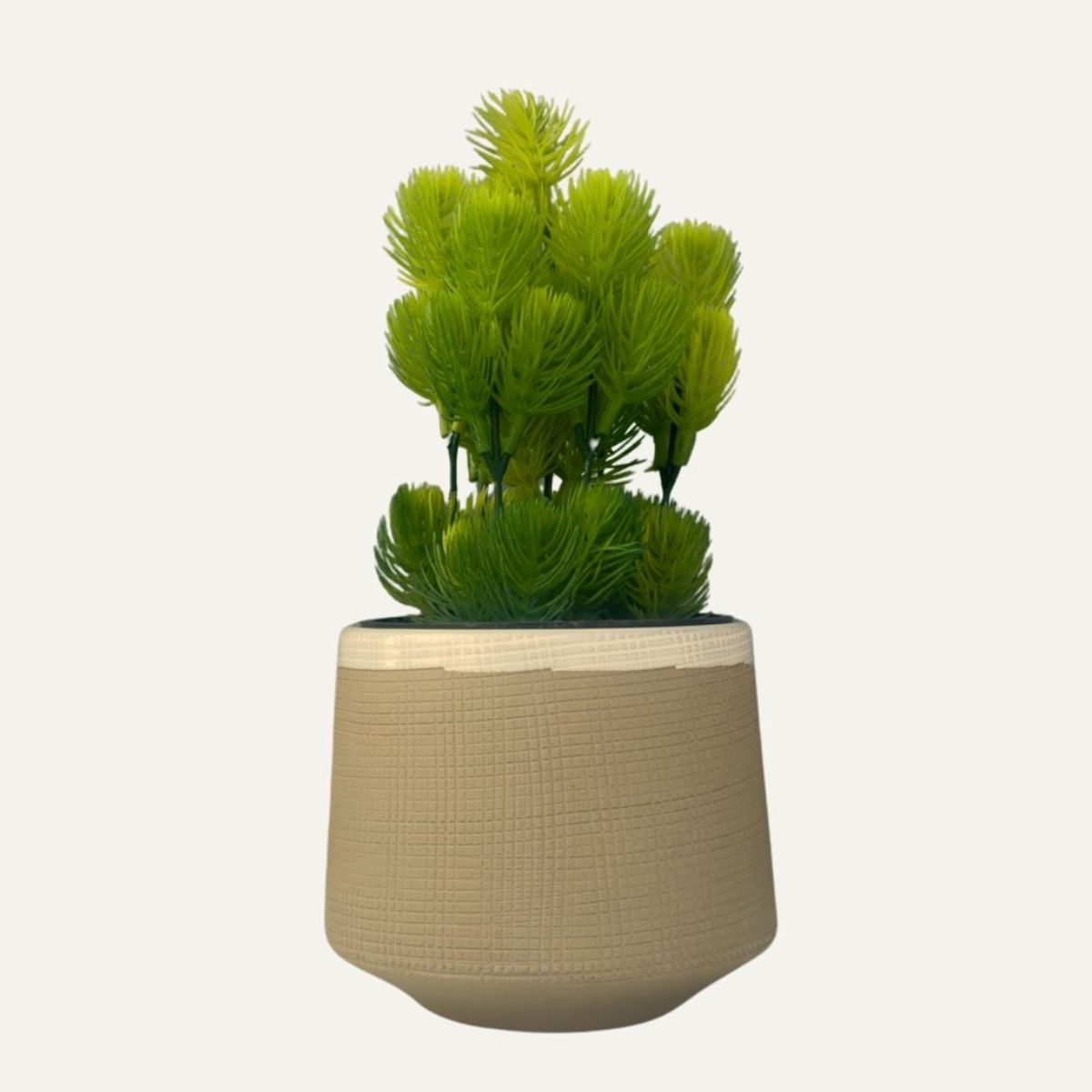 LAR DANIELSEN - Macetero pequeño beige - 9.75 cm alto