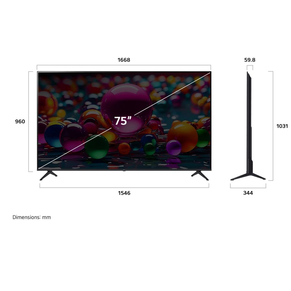 LG - TELEVISOR LG 75 75UA8050PSA UHD 4K SMART TV THINQ AI  2025 + SOUNDBAR NEX