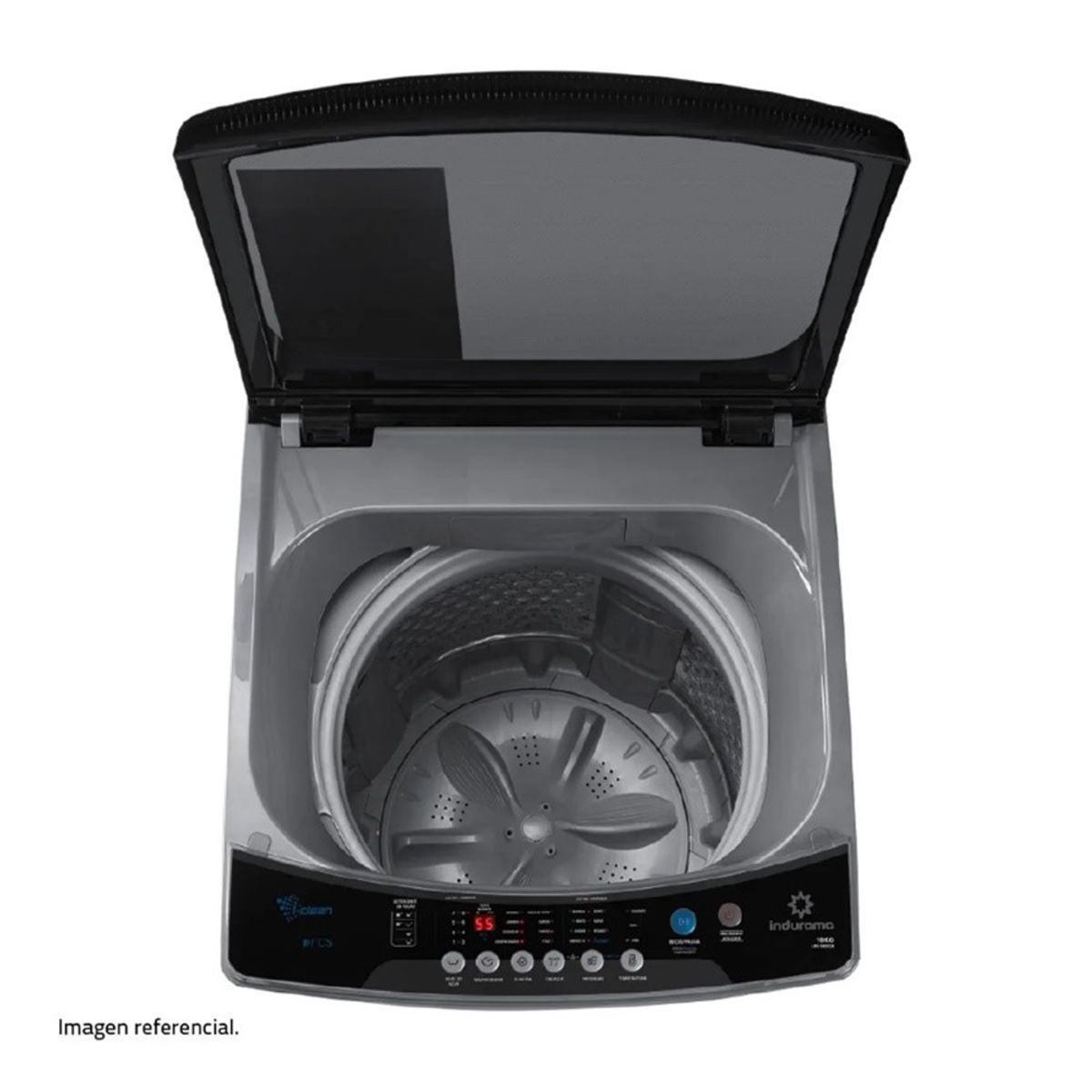 INDURAMA - LAVADORA AUTOMÁTICA INDURAMA 18KG LRI-18DGR GRIS OSCURO