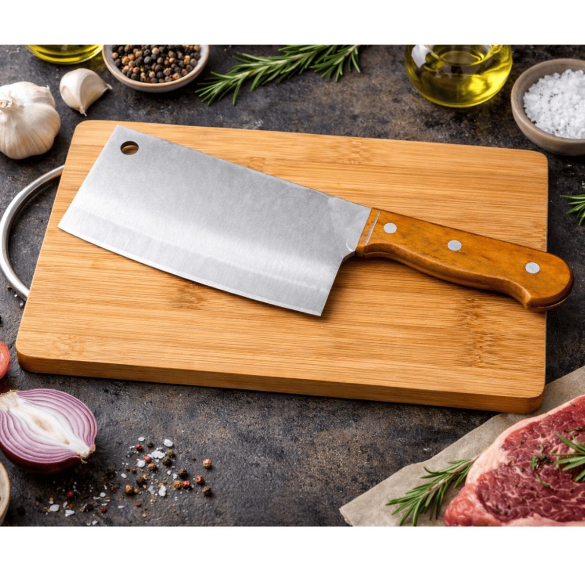 THE GRILL SHOP - Cuchillo Carnicero Parrillero Profesional