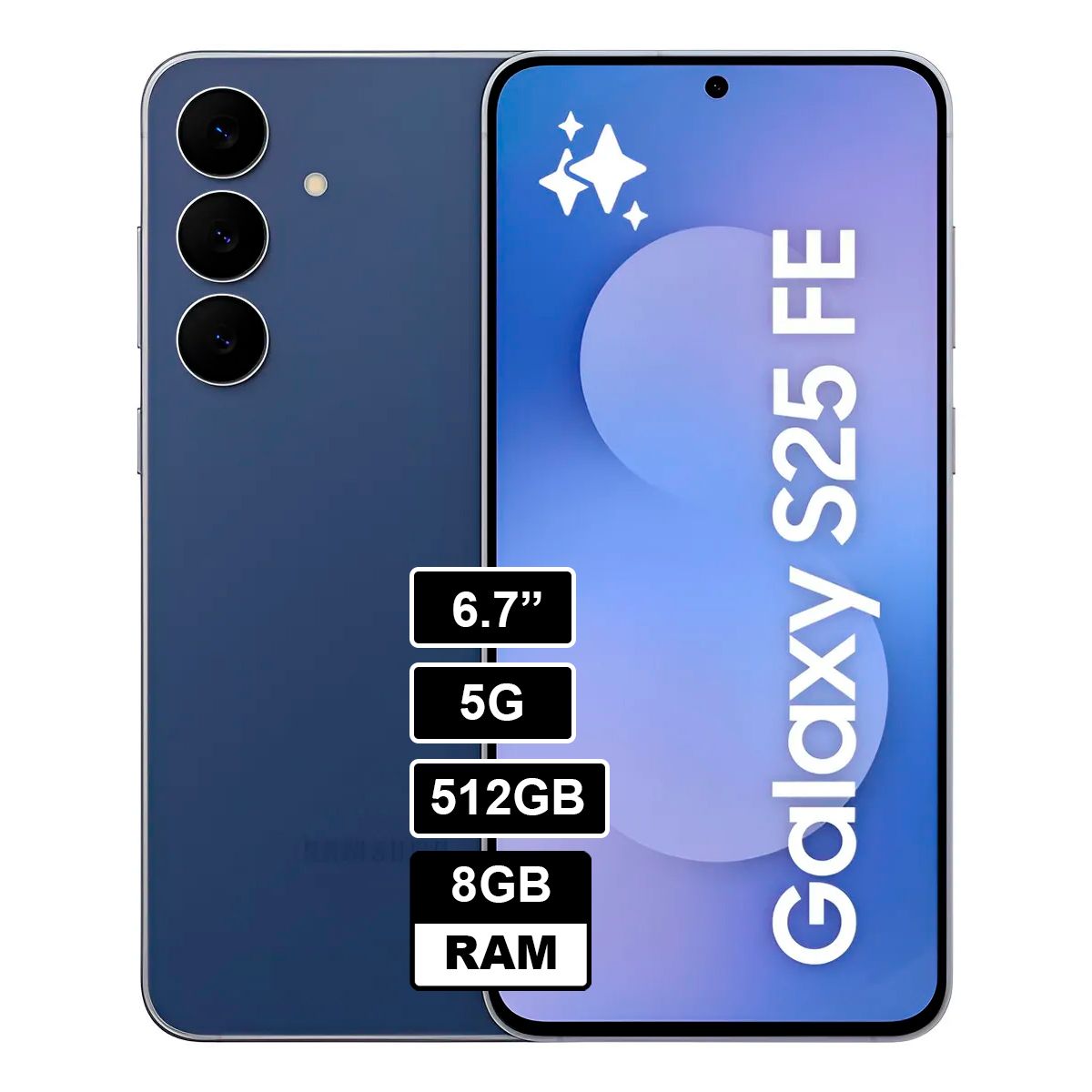 SAMSUNG - Smartphone Galaxy S25 FE 512GB 8GB RAM 50MP  12MP Navy