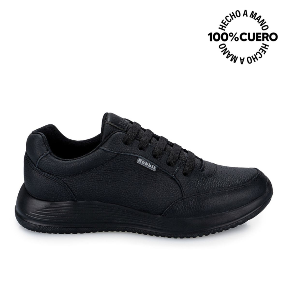 RABBIT - Zapatilla Escolar Básico ALEX-053T NEGRO Rabbit Cuero
