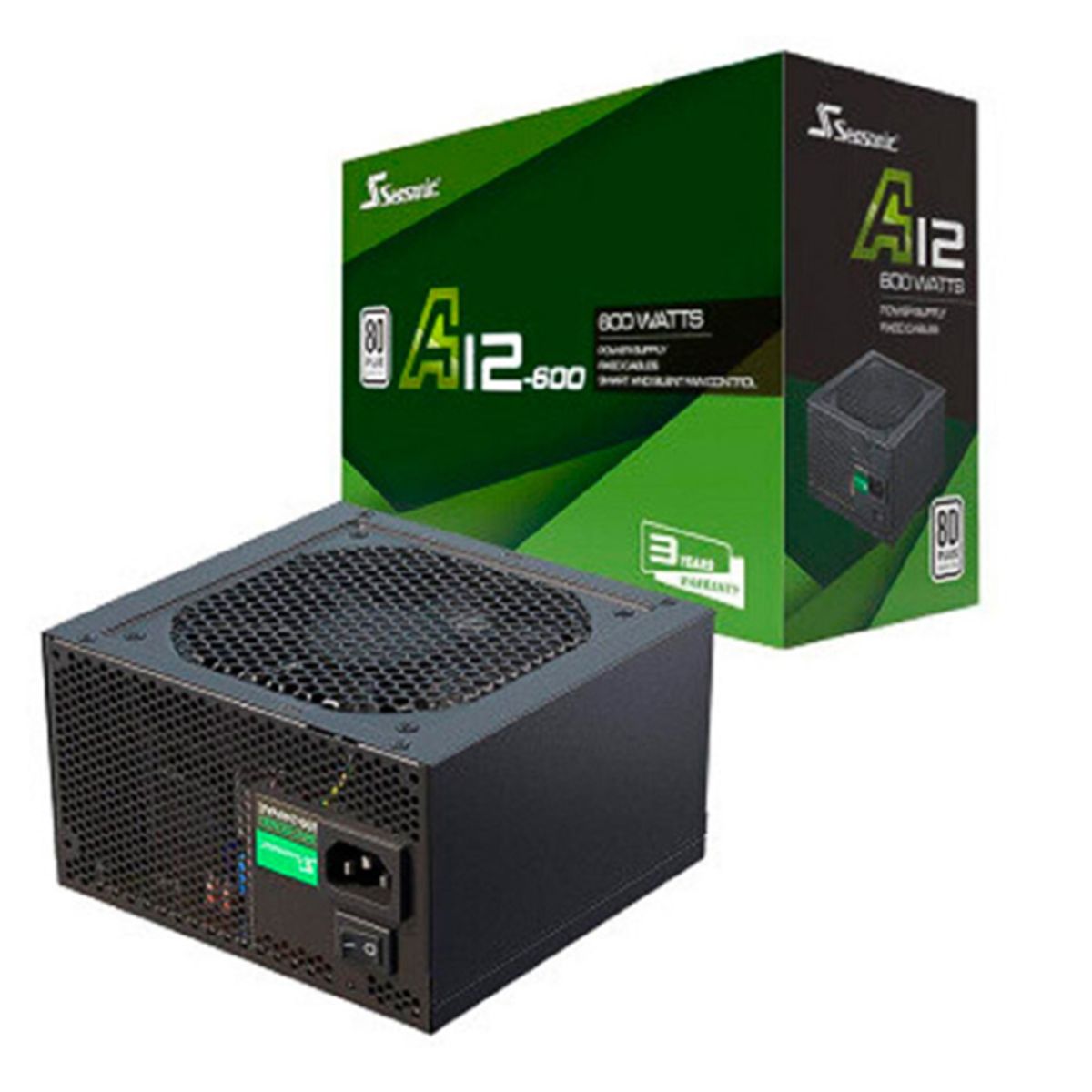 SEASONIC - FUENTE DE PODER SEASONIC A12 ( SSR-600RA ) 600W - 80 PLUS WHITE