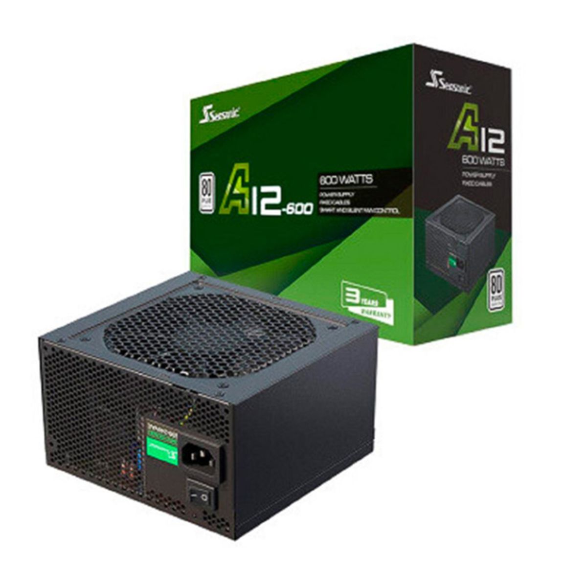 SEASONIC - FUENTE DE PODER SEASONIC A12 ( SSR-600RA ) 600W - 80 PLUS WHITE