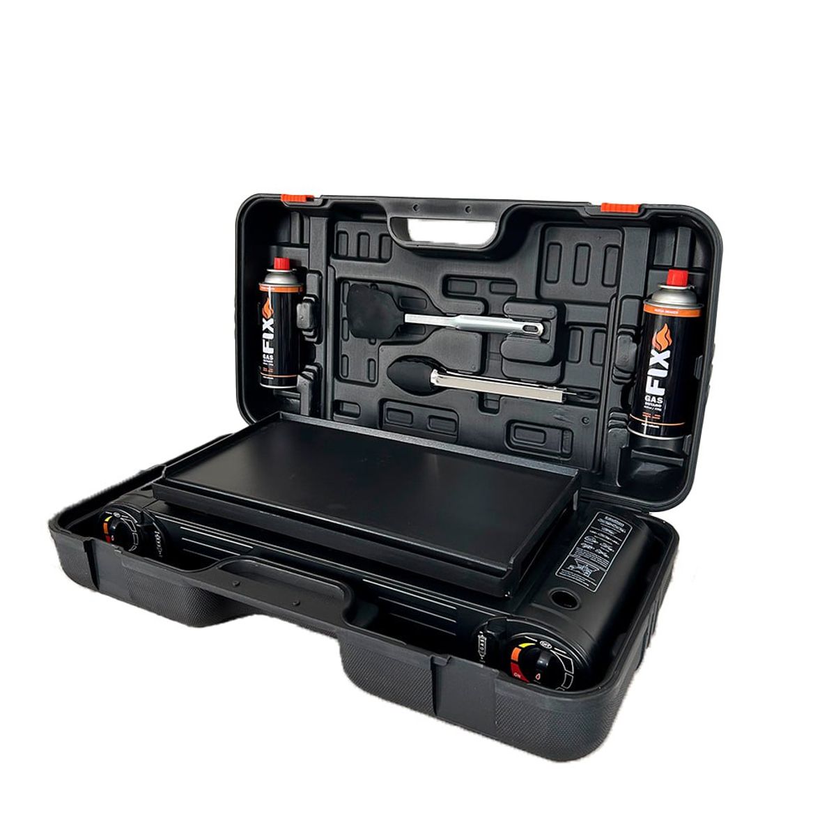 GENERICO - Cocina Parrillera Portátil con Maletin + 2 Gas Butano 2FILL