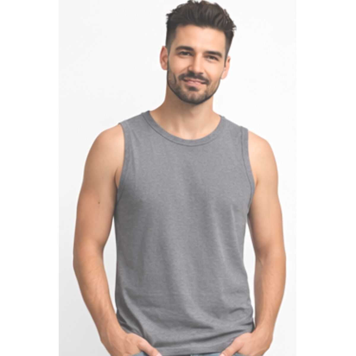 ENKI - Polo Manga Cero Hombre Algodón Premium Slim Fit Color Plomo Rata Urbano