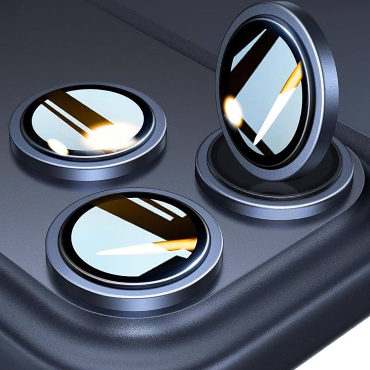 GENERICO - Mica de Cámara Individual Compatible con iPhone 17 Pro Max - Zafiro