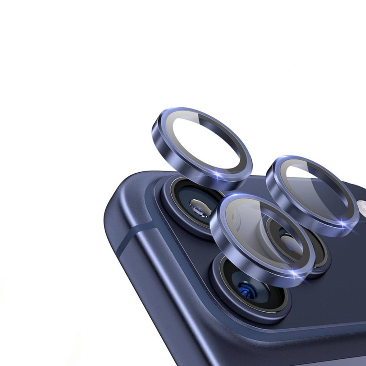 GENERICO - Mica de Cámara Individual Compatible con iPhone 17 Pro Max - Zafiro