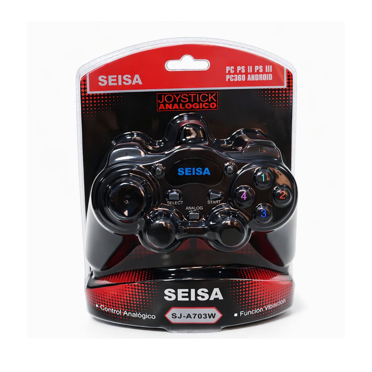 SEISA - Control USB SEISA SJ-A703W Para PC PS2 PS3 Android Con Vibración