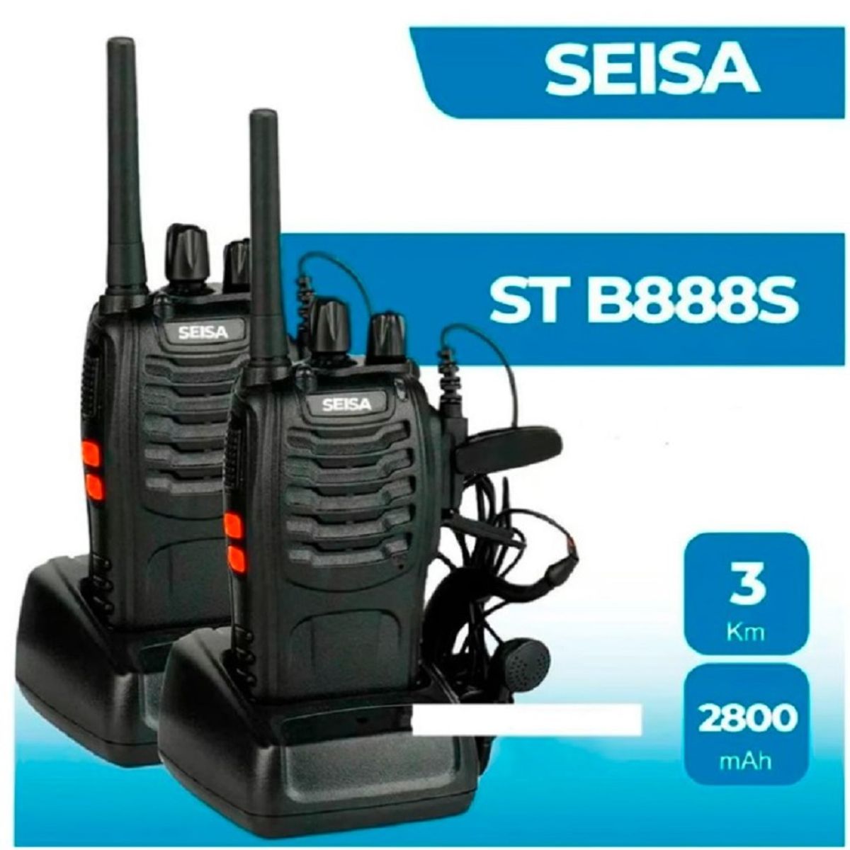 SEISA - Radio Comunicacion Walkie Talkie Radio Fm Dual