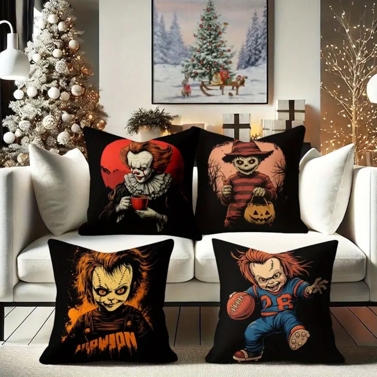 Funda para Cojín Decorativo Terror 45 cm Diseño Cine Horror Chuky, marca GENERICO - Foto 2