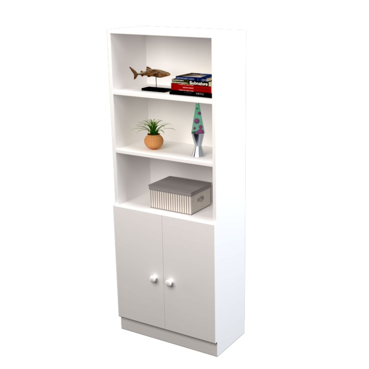 PELIKANO - Organizador Vertical Multifuncional 158 cm Blanco con Puertas – Innovaciones Lumik