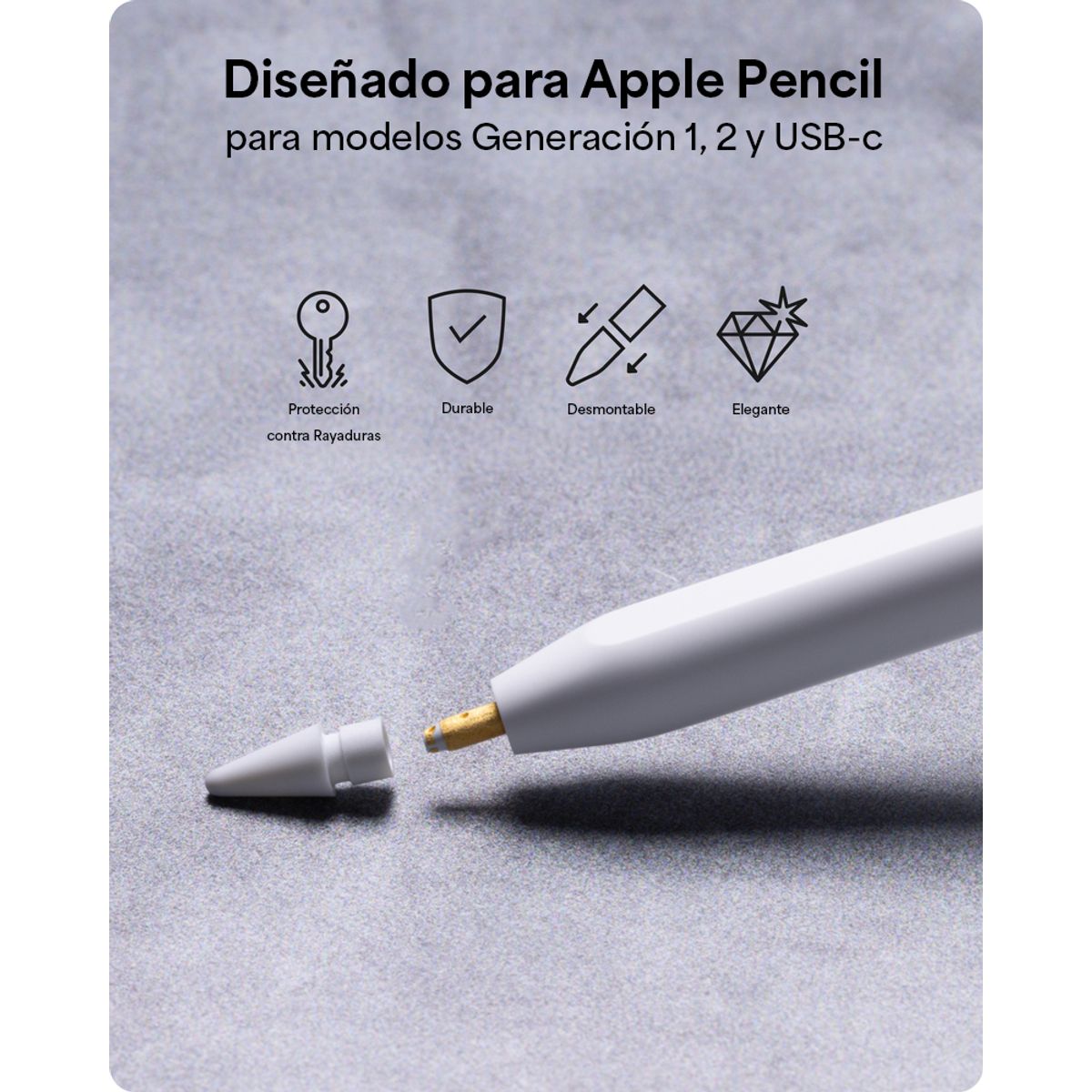 ZAGG - Puntas de respuesto ZAGG para Apple Pencil - set de 4 unidades de colores