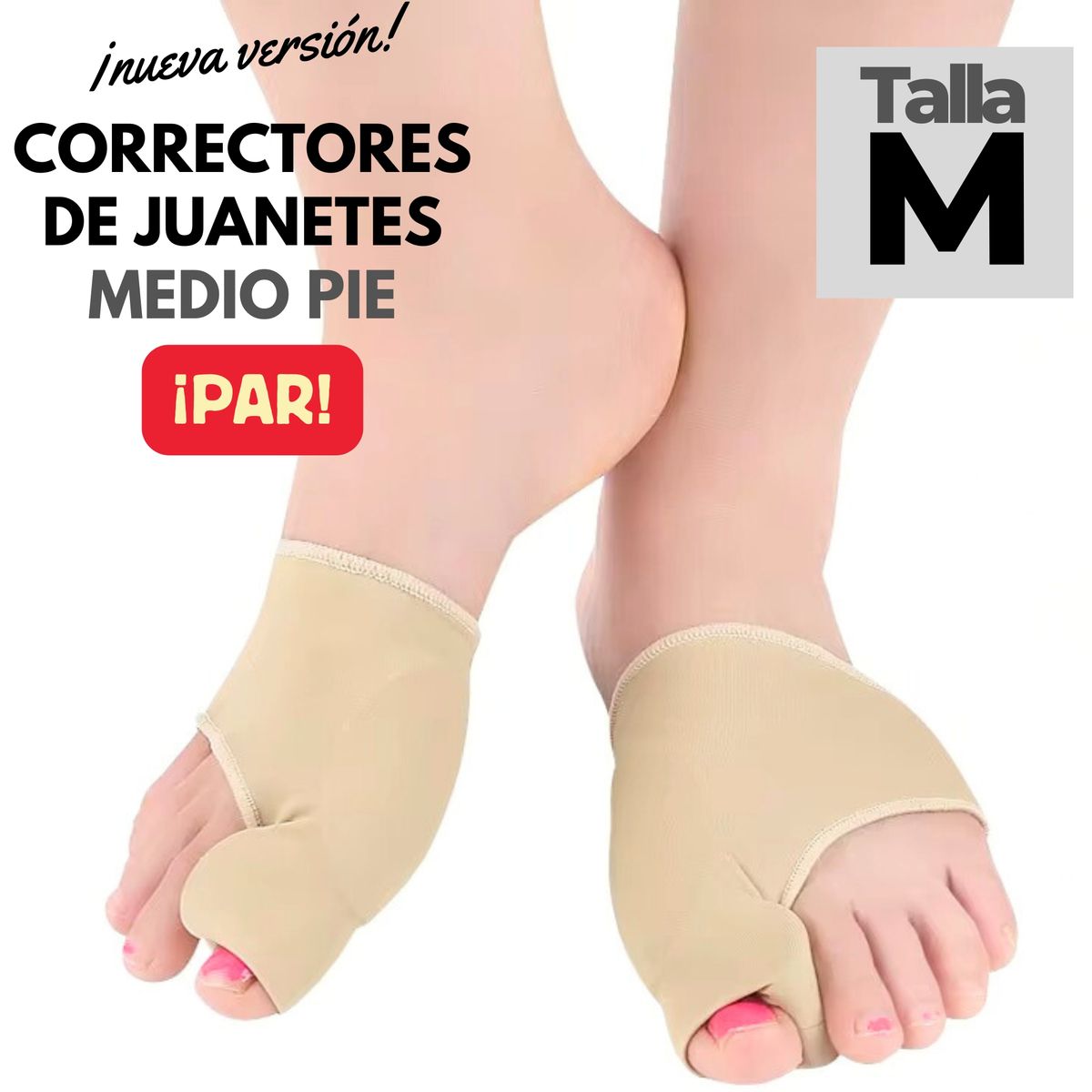 OEM - Juanetes Corrector Hallux Valgus Medio Pie Talla M - Par