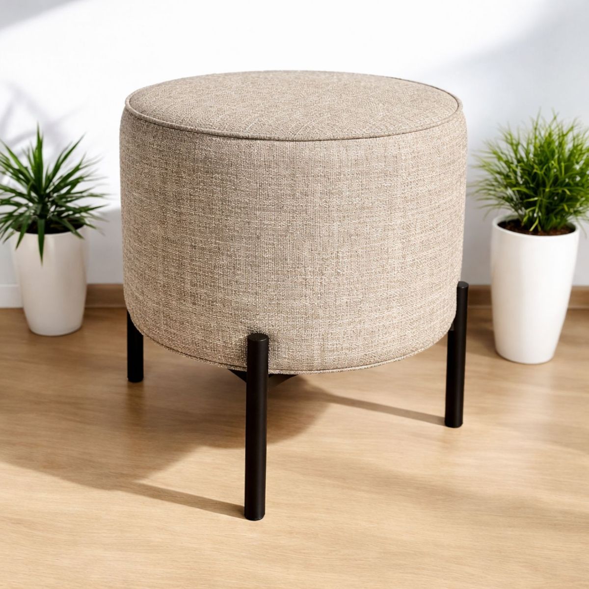 GENERICO - Puff Rosseta Redondo Nantes Ivory