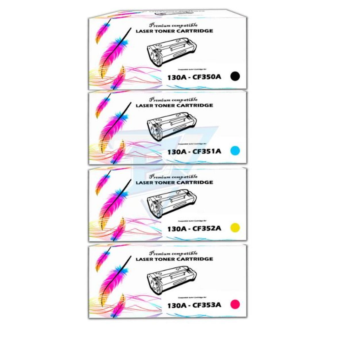 GENERICO - KIT DE TONER COMPATIBLE 130A NEGRO CIAN YELLOW MAGENTA
