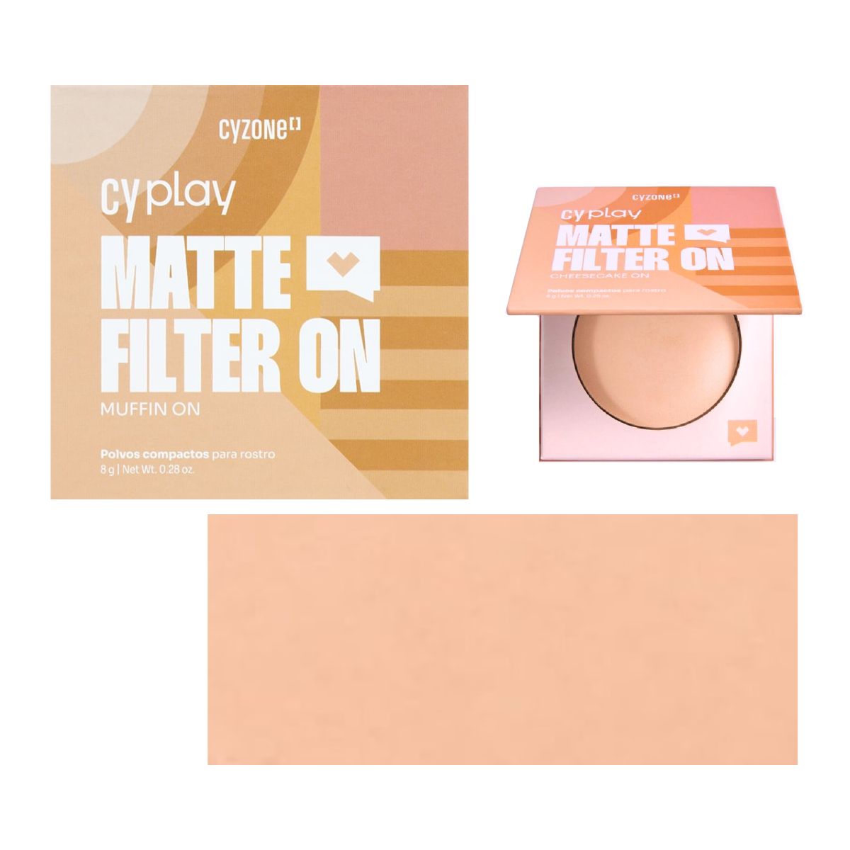 ESIKA - Polvo Compacto cyzone Matte Filter On CyPlay muffin On piel clara