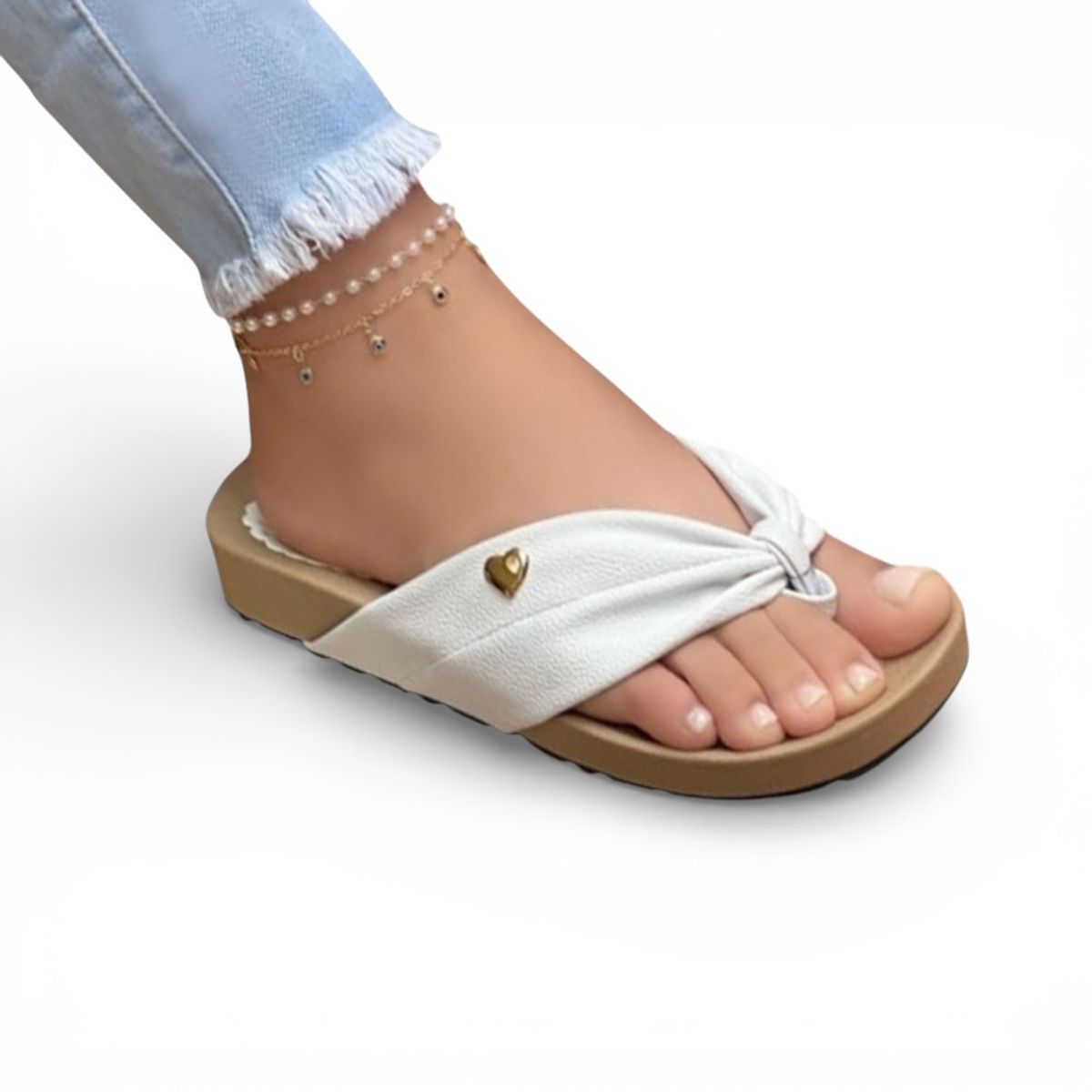 GENERICO - Sandalia Mujer Abu Ecoshop 2086L-35 Color Perla