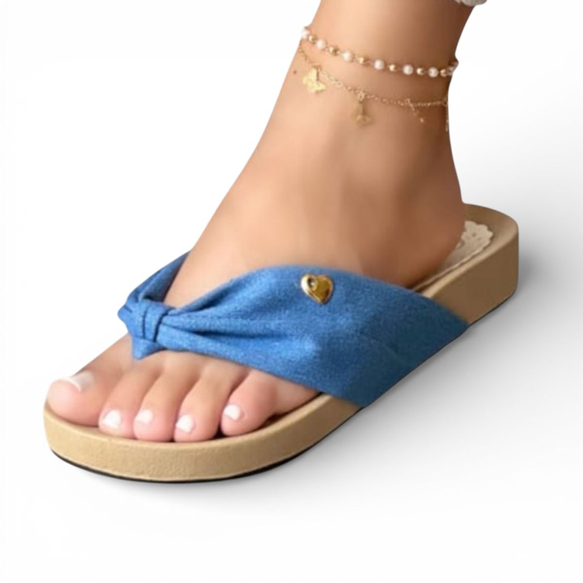 GENERICO - Sandalia Mujer Abu Ecoshop 2086L-35 Color Celeste