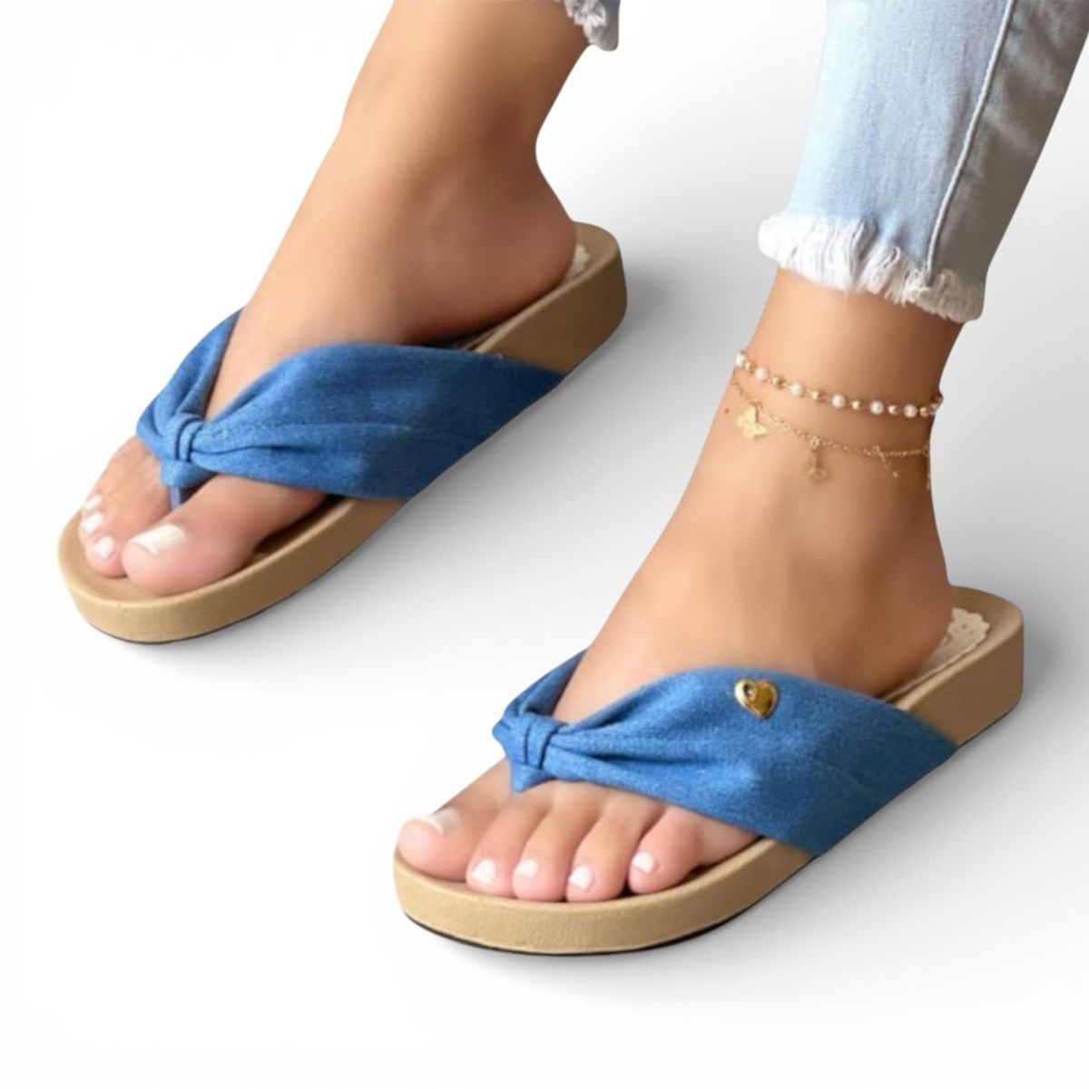 GENERICO - Sandalia Mujer Abu Ecoshop 2086L-35 Color Celeste