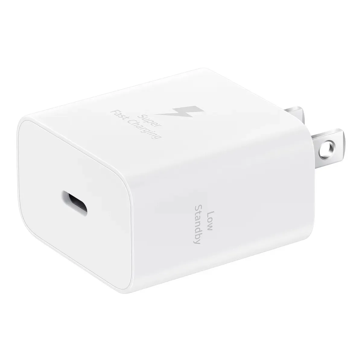 SAMSUNG - Cargador Samsung Tipo C Original 25W Cubo Adaptador Gan Blanco