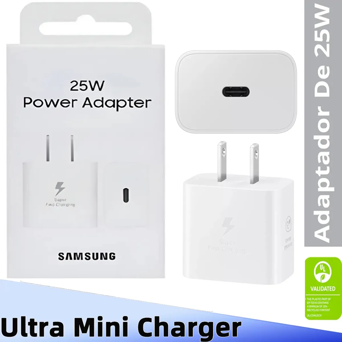 SAMSUNG - Cargador 25W sin Cable Blanco para Galaxy A07 Blanco