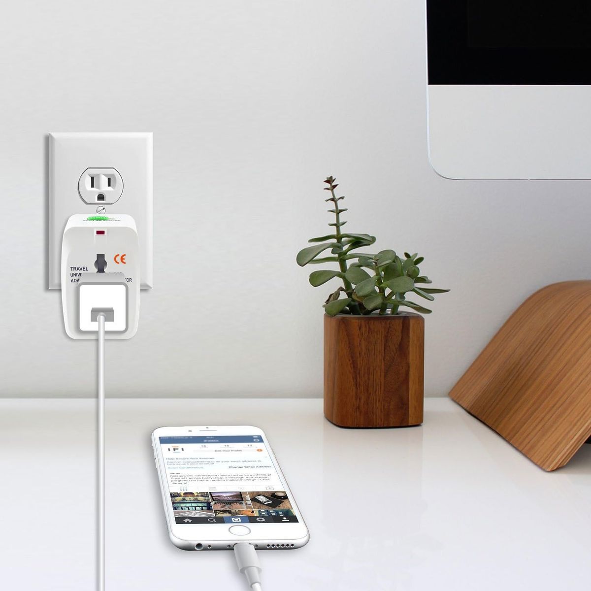 OEM - Adaptador de Corriente Universal Portátil en Todo el Mundo Todo en UNO Internacional de Viaje