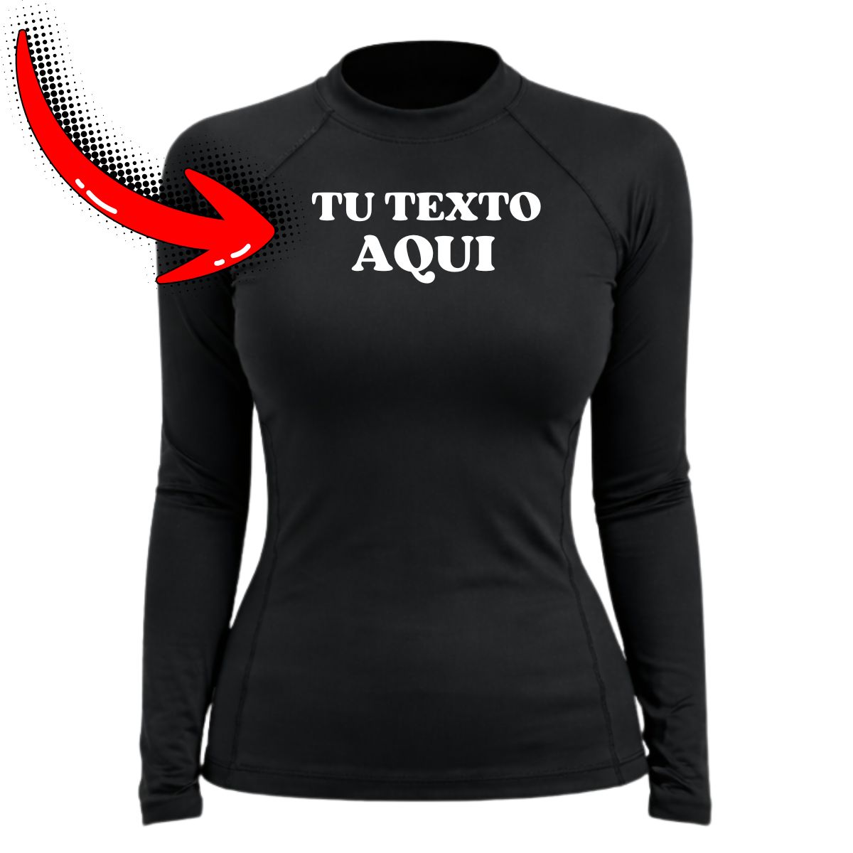 AQUA&MODA - LICRA CON PROTECCION UV AQUAMODA LAMPNAB UNISEX NEGRO PERSONALIZADO PECHO ESPALDA