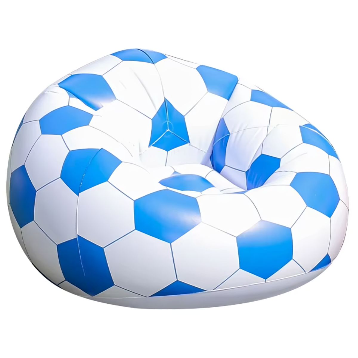 GENERICO - Sofá Inflable Cómodo para Cuarto Jardín - Pelota de Fútbol Celeste